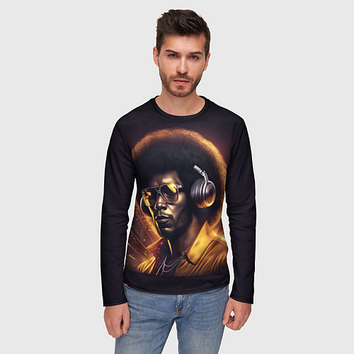 Мужской лонгслив Диско 80-х / 3D-принт – фото 3