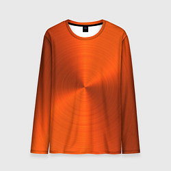Лонгслив мужской Оранжевый волнообразный дисковый узор, цвет: 3D-принт