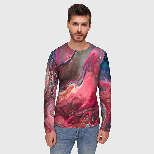 Мужской лонгслив Горный минерал / 3D-принт – фото 3