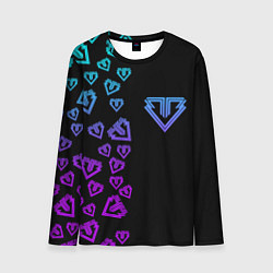 Лонгслив мужской Big bang half neon pattern, цвет: 3D-принт