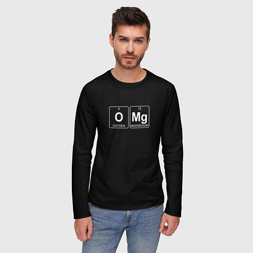 Мужской лонгслив OMG формула / 3D-принт – фото 3