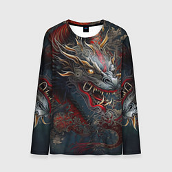 Лонгслив мужской Дракон Irezumi, цвет: 3D-принт