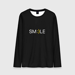 Лонгслив мужской Надпись smile, цвет: 3D-принт