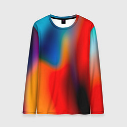 Лонгслив мужской Градиент разноцветный, цвет: 3D-принт