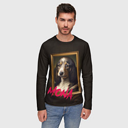 Лонгслив мужской Dog Mona Lisa, цвет: 3D-принт — фото 2