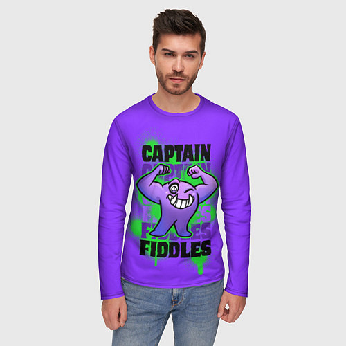 Мужской лонгслив Капитан Фиддлс / 3D-принт – фото 3