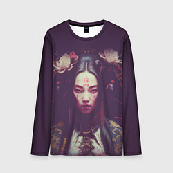 Лонгслив мужской Девушка-самурай, цвет: 3D-принт