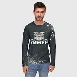 Лонгслив мужской Тимур зубастый волк, цвет: 3D-принт — фото 2