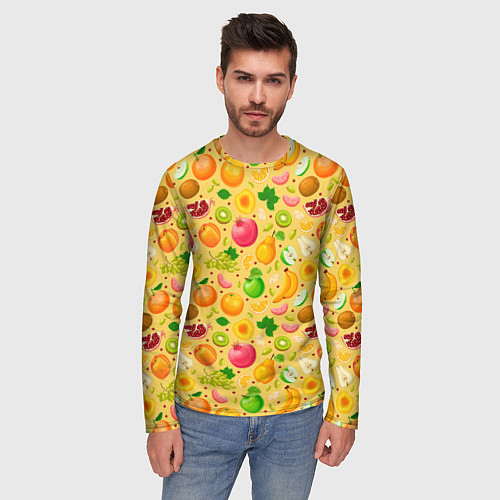 Мужской лонгслив Fruit abundance / 3D-принт – фото 3