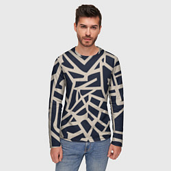 Лонгслив мужской Паттерн из абстрактных фигур, цвет: 3D-принт — фото 2