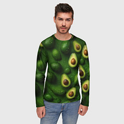 Лонгслив мужской Сочная текстура из авокадо, цвет: 3D-принт — фото 2