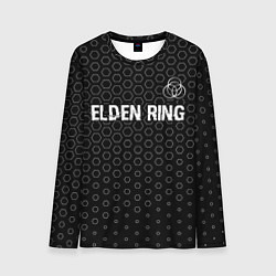 Лонгслив мужской Elden Ring glitch на темном фоне: символ сверху, цвет: 3D-принт