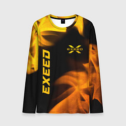 Лонгслив мужской Exeed - gold gradient: надпись, символ, цвет: 3D-принт