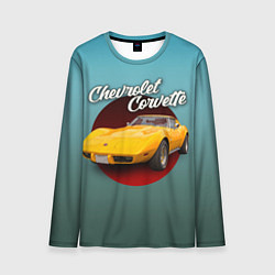 Лонгслив мужской Классический спорткар Chevrolet Corvette Stingray, цвет: 3D-принт
