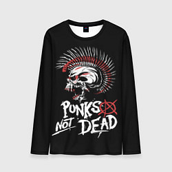 Лонгслив мужской Punks not dead - анархия, цвет: 3D-принт