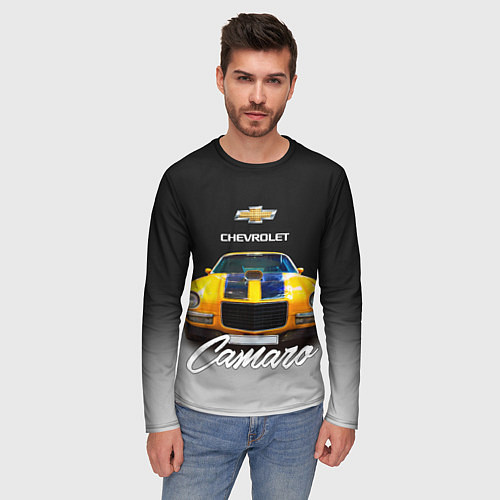 Мужской лонгслив Американский спорткар Camaro 1970 года / 3D-принт – фото 3