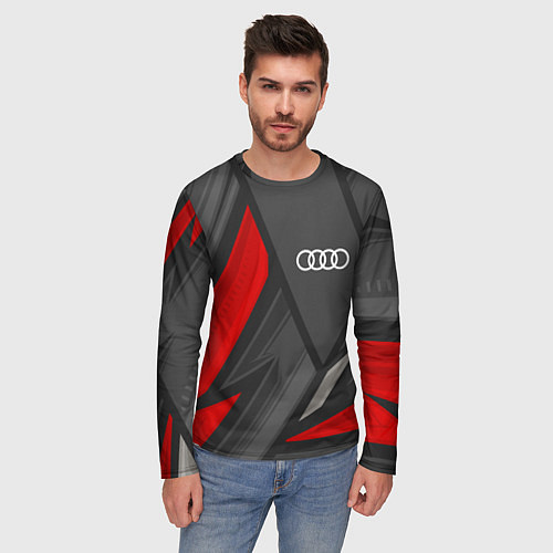 Мужской лонгслив Audi sports racing / 3D-принт – фото 3