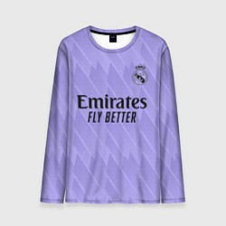 Лонгслив мужской Винисиус Жуниор Реал Мадрид форма 2223 гостевая, цвет: 3D-принт