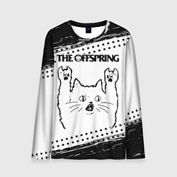 Лонгслив мужской The Offspring рок кот на светлом фоне, цвет: 3D-принт