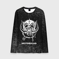 Лонгслив мужской Motorhead с потертостями на темном фоне, цвет: 3D-принт
