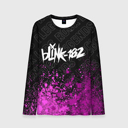 Лонгслив мужской Blink 182 rock legends: символ сверху, цвет: 3D-принт