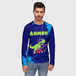 Лонгслив мужской Димон рокозавр, цвет: 3D-принт — фото 2