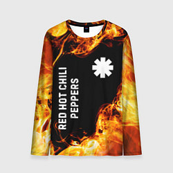 Лонгслив мужской Red Hot Chili Peppers и пылающий огонь, цвет: 3D-принт