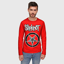 Лонгслив мужской Slipknot - пентаграмма, цвет: 3D-принт — фото 2