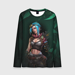 Лонгслив мужской Jinx art green Arcane League of Legends, цвет: 3D-принт