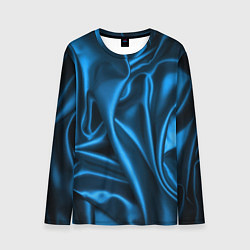 Лонгслив мужской Синий шёлк, цвет: 3D-принт
