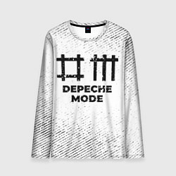 Лонгслив мужской Depeche Mode с потертостями на светлом фоне, цвет: 3D-принт