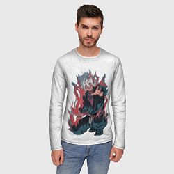Лонгслив мужской Габимару в огне, цвет: 3D-принт — фото 2