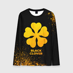 Лонгслив мужской Black Clover - gold gradient, цвет: 3D-принт