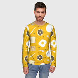 Лонгслив мужской Вкусный завтрак, цвет: 3D-принт — фото 2