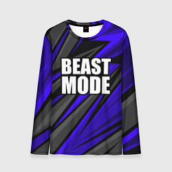Лонгслив мужской Beast mode - синяя униформа, цвет: 3D-принт