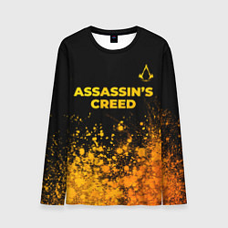 Лонгслив мужской Assassins Creed - gold gradient: символ сверху, цвет: 3D-принт