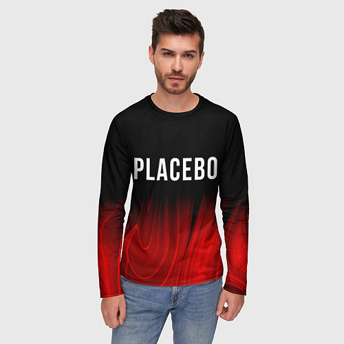 Мужской лонгслив Placebo red plasma / 3D-принт – фото 3