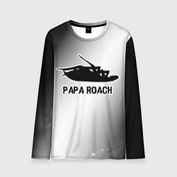 Лонгслив мужской Papa Roach glitch на светлом фоне, цвет: 3D-принт