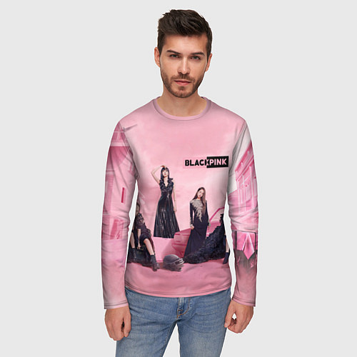 Мужской лонгслив Blackpink poster / 3D-принт – фото 3
