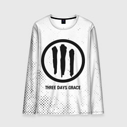 Лонгслив мужской Three Days Grace glitch на светлом фоне, цвет: 3D-принт