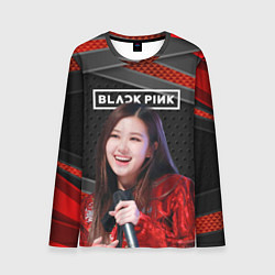 Лонгслив мужской Rose Blackpink black red, цвет: 3D-принт