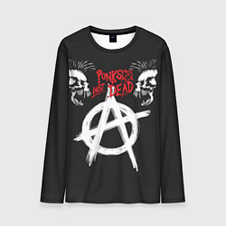 Лонгслив мужской Punks not dead - анархия, цвет: 3D-принт