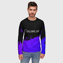 Лонгслив мужской Coldplay purple grunge, цвет: 3D-принт — фото 2