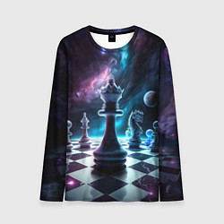 Лонгслив мужской Космические шахматы, цвет: 3D-принт