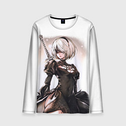 Лонгслив мужской Nier: Automata - 2B TechnoBlade, цвет: 3D-принт