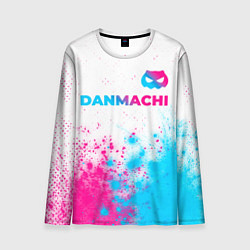 Лонгслив мужской DanMachi neon gradient style: символ сверху, цвет: 3D-принт