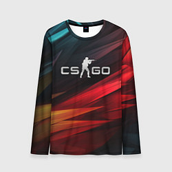 Лонгслив мужской CS GO dark abstract logo, цвет: 3D-принт