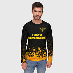 Лонгслив мужской Tokyo Revengers - gold gradient: символ сверху, цвет: 3D-принт — фото 2