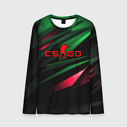 Лонгслив мужской CS GO green red, цвет: 3D-принт