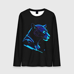 Лонгслив мужской Пантера киберпан, цвет: 3D-принт